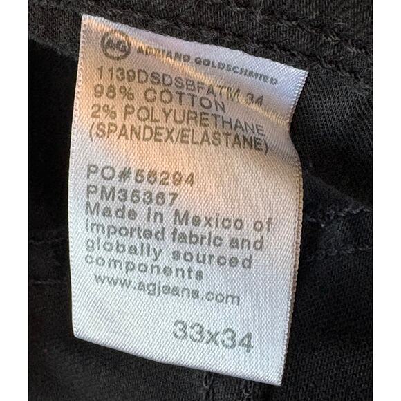 AG BLACK DYLAN SLIM SKINNY JEANS 33X34 - Picture 7 of 7